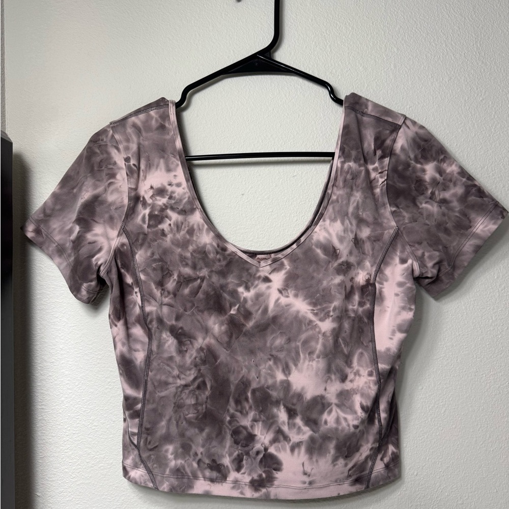 Lululemon Athletica Gray Black Backless Crop Top